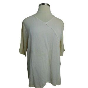 Oh My Gauze! Size OS One Size Ivory Washed Look Cotton Top NWT